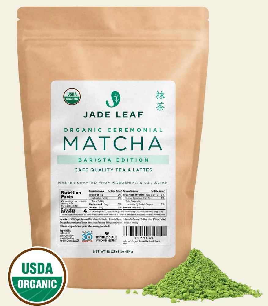 Bag of Jade Leaf Organic Ceremonial Matcha, Barista Edition